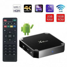 TV Box X96 Mini 4K, Quad-Core, 2GB RAM, 16GB ROM, Suport TV sau perete, KODI, WiFi, HDMI, Android 7.1.2, Prelungitor IR foto