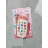 Jucarie Interactiva, Flippy, Telefon Inteligent, Model Unicorn, Functii Educative, Muzicale si Voce, 4-6 ani, 19 x 11.5 cm, din Plastic, Roz