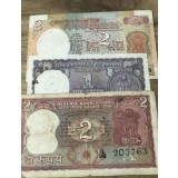 BNKSTR01 ! 2 Ruppe India Lot 3 buc