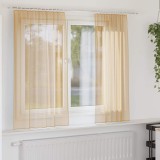 Gossi perdele voile cu bucle 2 buc nisip 140x140 cm