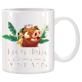 Cana alba personalizata HAKUNA MATATA, TIMON si PUMBAA, INOVATIX&reg;. 330ml