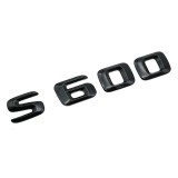 Emblema S 600 pentru spate portbagaj Mercedes, Negru