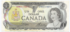 Canada 1 Dollar 1973 - signatures: Crow &amp;amp; Bouey, AMN 3114073, P-85c foto