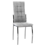 Scaun tesatura gri metal Adora 46x56x99 cm