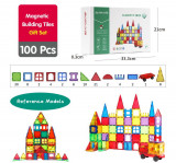 Set de constructie magnetic 3D - 100 piese PlayLearn Toys, MAGPLAYER