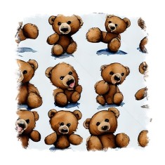 Sticker decorativ Ursi, Maro, 55 cm, 11737ST foto