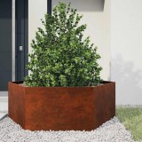 vidaXL Jardinieră, ruginiu, 138x120x45 cm, oțel corten 823677