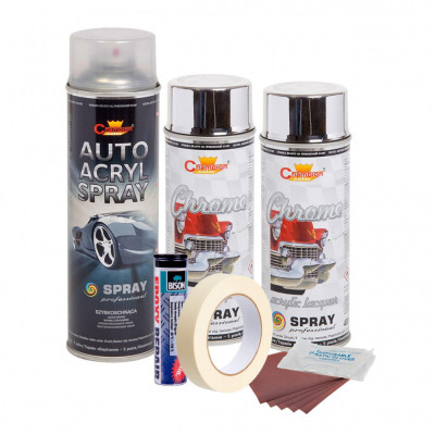 Kit complet reparatie si vopsire jante culoare Crom Metalic, V2 FAVLine Selection foto