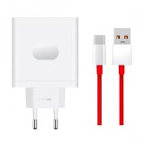 Incarcator Retea Cu Cablu USB-C OnePlus VCBA0BEH, 100W, 9.1A, 1 x USB-A, Alb 5461100521