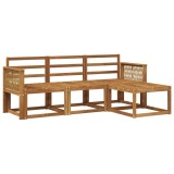 vidaXL Set de canapele de exterior 4 pcs natural Lemn Solid de Acacia 3385115