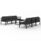 Set mobilier de gradina cu perne, 7 piese, antracit, aluminiu