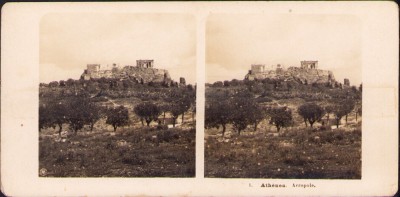ST44N Athenes, Acropole, stereoscopic photo foto