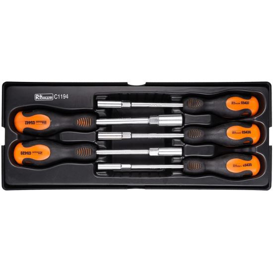 Set surubelnite cu cap tubular, sertar TIP A (385x150 mm) pentru dulap mobil, 6-13 mm, 5 buc, RICHMANN GartenVIP DiyLine