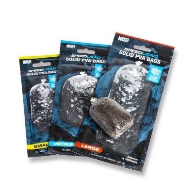 Pungi Solubile PVA Nash Speedload Solid PVA Bag, 20buc/plic - Large - 85x180 mm, Fast Melt foto