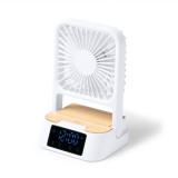 Ventilator de birou cu &icirc;ncărcare wireless + USB &ndash; Model VE1744