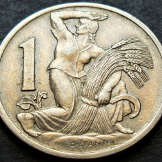 Moneda istorica 1 COROANA - CEHOSLOVACIA, anul 1922 * cod 2139 B