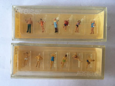 Macheta oameni miniatura Preiser 1:160, 2 cutii, 12 figurine, RFG, diorama foto
