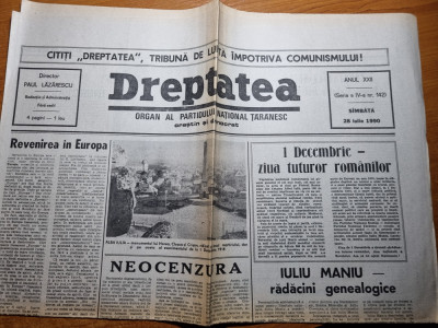 dreptatea 28 iulie 1990-articol iuliu maniu foto