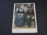 Carte Poștală Vintage Olanda - &quot;Volendam&quot; Cuplu &icirc;n Costume Populare Tradiționale(posibil din perioada 1900-1940), Necirculata, Printata
