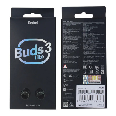 Casti cu Bluetooth redmi buds 3 Lite, USB, Negru, Sigilat foto
