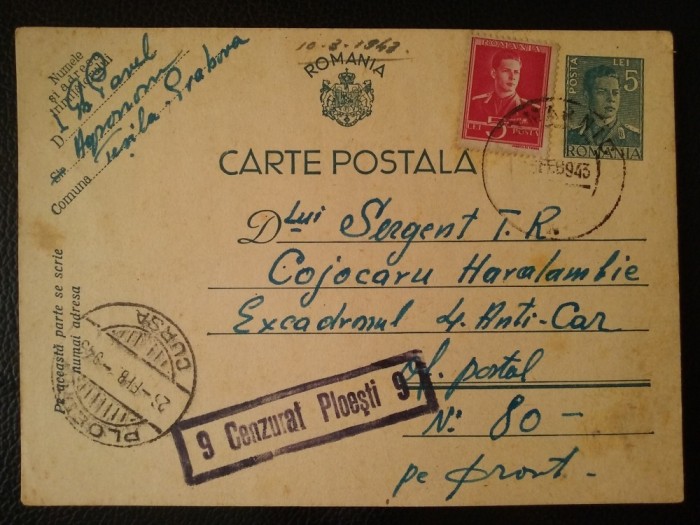 1943-C.P.circ.-CENZURAT-Ploiesti 9
