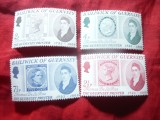 Serie Guernsey 1971 Personalitati - Thomas de la Rue - , 4 valori, Nestampilat