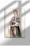 RF-3|Poster Folclor Rom&acirc;nesc, Costume Tradiționale, Imprimeu Digital pe P&acirc;nză, Artă Murală Etnică Vintage | A3 (29.7 x 42 cm) - RF-3