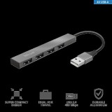 Cumpara ieftin USB Hub Trust Halyx 4xUSB 2.0, alm