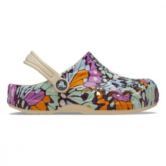 Saboti Crocs Baya Seasonal Printed Clog Kids Bej - Winter/White