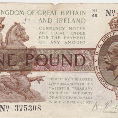 Regatul Unit Marea Britanie si Irlanda Anglia 1 pound lira ND (1928) F