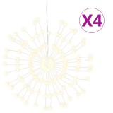 Cumpara ieftin Lumini stelare de Craciun 140 LED-uri, 4 buc., alb cald, 17 cm