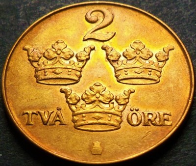 Moneda istorica 2 ORE - SUEDIA, anul 1950 * cod 3592 foto