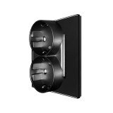 Cumpara ieftin Priza Dubla LUXION cu Rama din Sticla Pentru Doza Simpla SmartElectro IntelligentHouse
