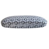 Toc ochelari din piele ecologică, alb, 16 x 6 x 4 cm