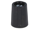Buton rotativ ABS negru 4mm 10,5x14mm