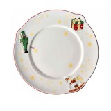 Platou ceramica multicolora Craciun 26 cm