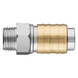 Cupla rapida pentru compresor 3/8 din otel inoxidabil si alama, 16 bar