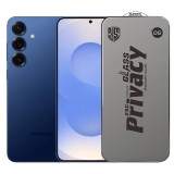Folie de Protectie pentru Samsung Galaxy S25+, TEO, Sticla Securizata ESD Antistatica, Super-X Privacy OG, Margini Negre, 0.30 mm, Transparent Inchis