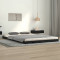 Cadru de pat, negru, 120x200 cm, lemn masiv de pin GartenMobel Dekor