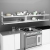 VidaXL Rafturi suspendate 2 niveluri 2 buc. 300x30 cm oțel inoxidabil 3055901
