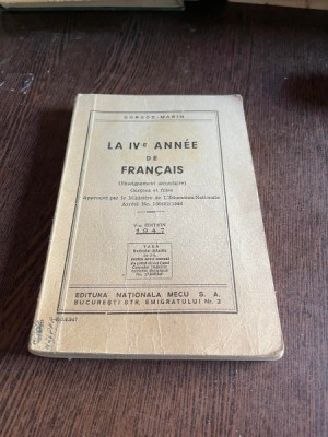 Gorgos Marin La IVe Annee de Francais (1947) foto