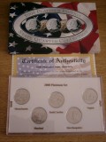 M1 C41 - Set monede - America - quarter 2000 - placate cu platina, America de Nord