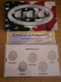 M1 C41 - Set monede - America - quarter 2000 - placate cu platina