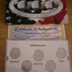 M1 C41 - Set monede - America - quarter 2000 - placate cu platina
