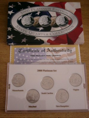 D12 - Set monede - America - quarter 2000 - placate cu platina foto