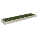 VidaXL Strat &icirc;nălțat de gabion, 400x100x20 cm, oțel galvanizat