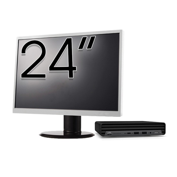 Pachet Calculator Second Hand HP ProDesk 400 G6 Mini, Intel Core i5-10500T 2.30 - 3.80GHz, 8GB DDR4, 256GB SSD + Monitor 24 Inch NewTechnology Media