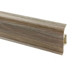 Plinta parchet PVC Vilo Flex 553, canal cablu, stejar argintiu, 2500 x 55 x 22 mm