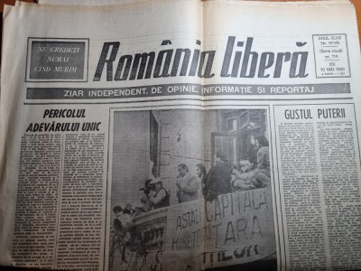 romania libera 10 mai 1990-gheorghe zamfir in piata universitatii foto