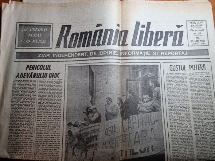 romania libera 10 mai 1990-gheorghe zamfir in piata universitatii